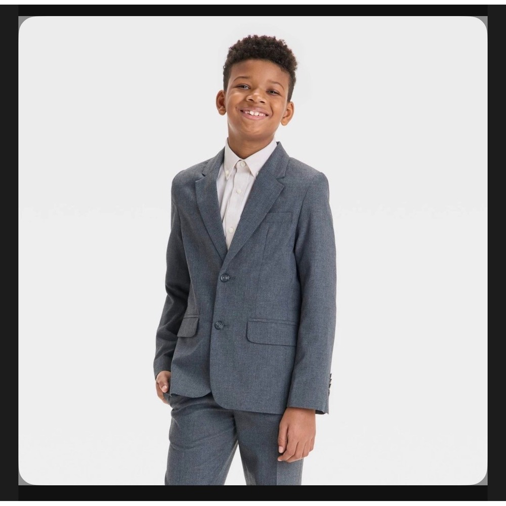 Cat & Jack Suit Jacket Boys Size 10 Gray Formal Blazer NWT